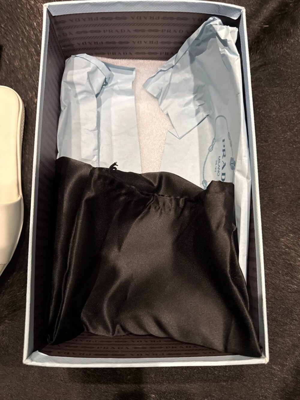 Prada Ladies White Leather Slide Sandals 37 - Picture 8 of 9